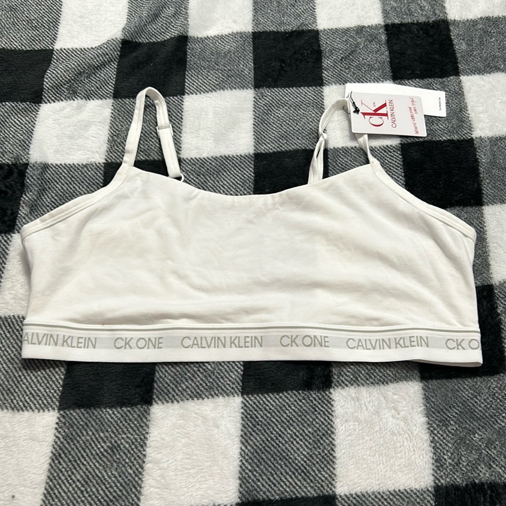White Unlined Calvin Klein Bralette NWT
